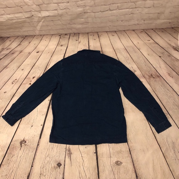 Navy Button Down Shirt Corduroy The Cords Noah - Picture 3 of 8